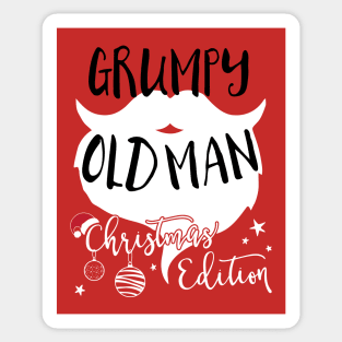 Grumpy Old Man Chirstmas Sticker